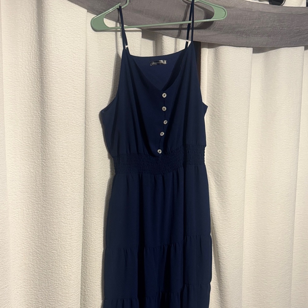 Elegant Navy Blue Maxi Dress
